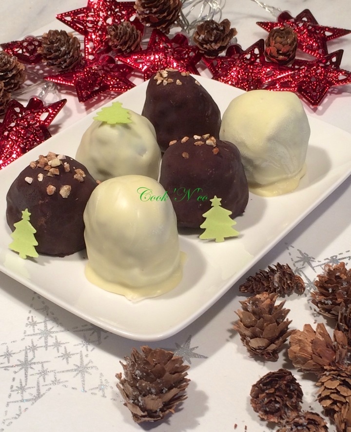 Rochers au chocolat blanc et noir