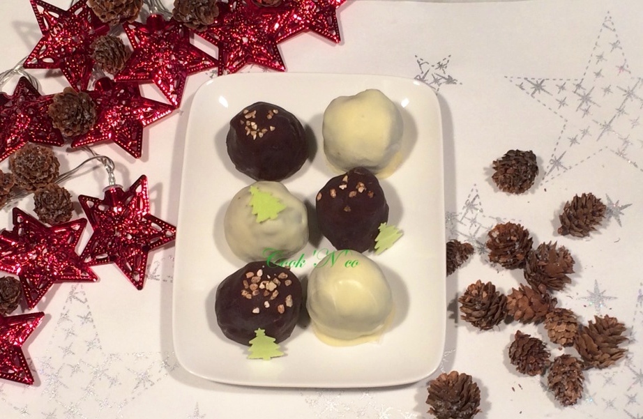 Rochers au chocolat blanc et noir